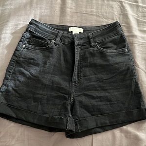 H&M Black Denim Shorts